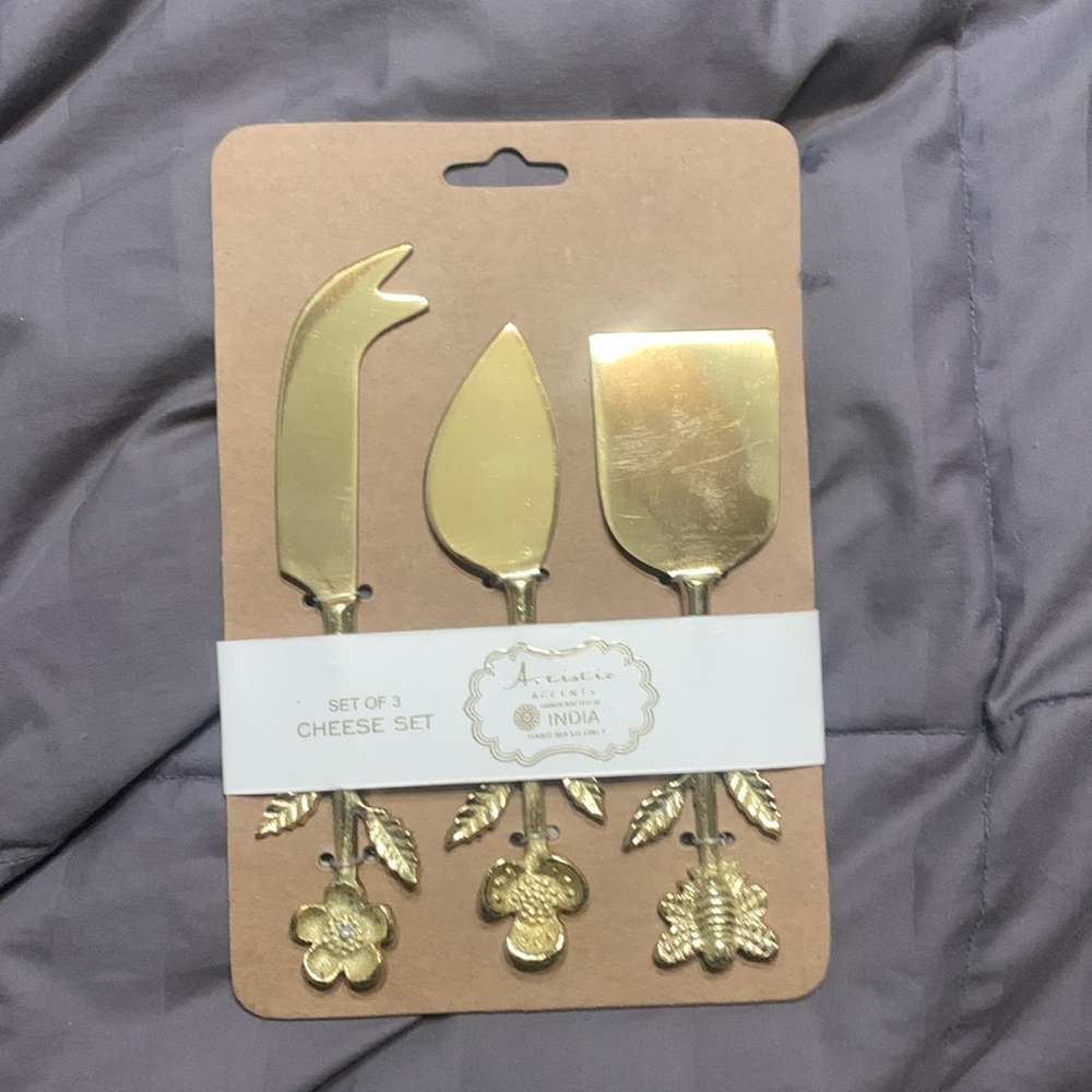 Gold Cheese Knife Set